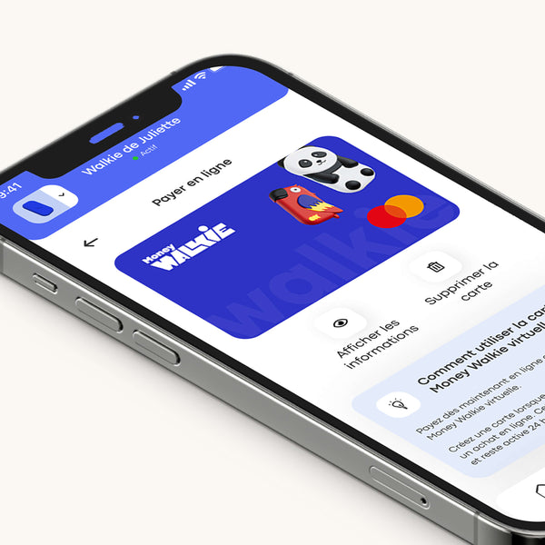 fonctionnalité "carte virtuelle" de l'application money walkie