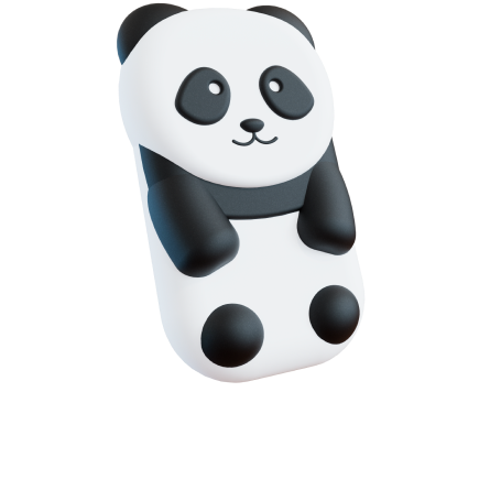 walkie panda vu de côté