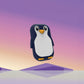 walkie Pingouin vu de coté sur un paysage représentant la banquise