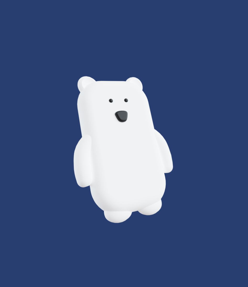 walkie ours sur un arrière plan de couleur bleu