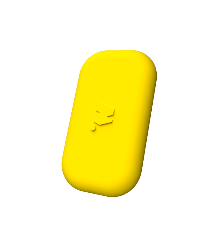 walkie jaune citron vu de côté
