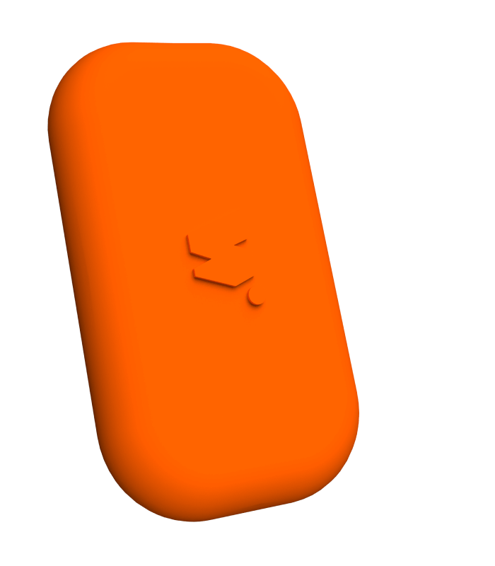walkie orange papaye vu de côté