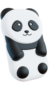 walkie panda vu de côté