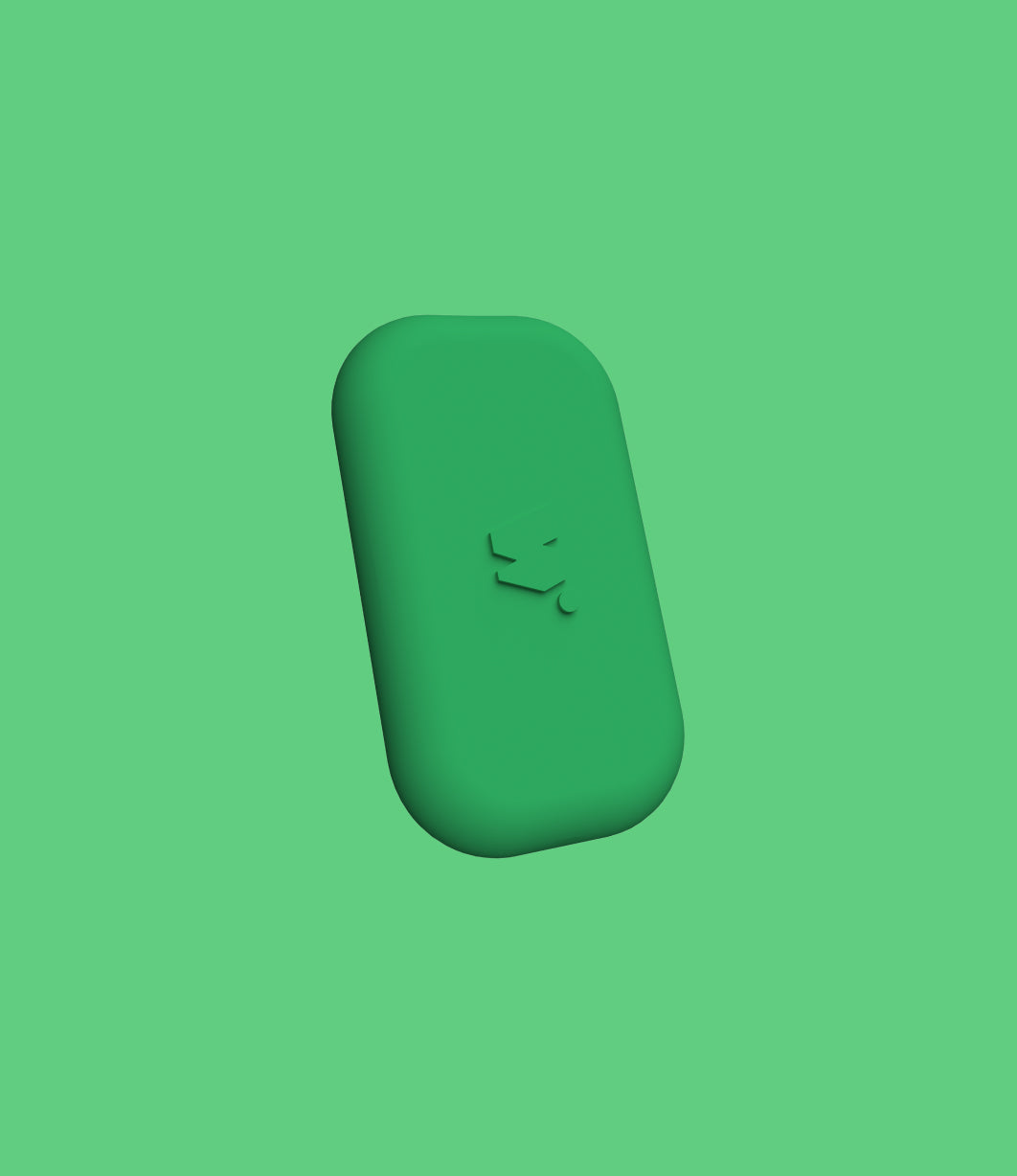 Walkie vert menthe sur un fond de couleur vert