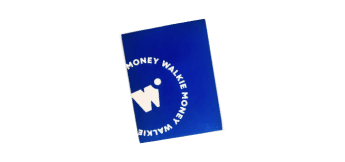 Pochette cadeau Money Walkie de couleur bleue